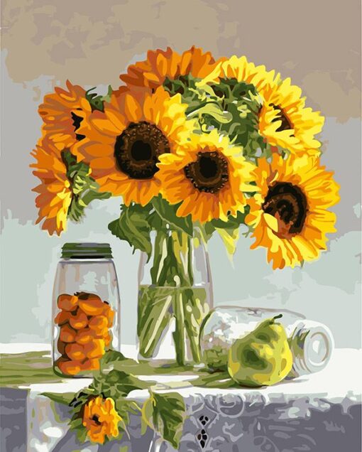 Paint by Numbers 40×50, GIRASOLES